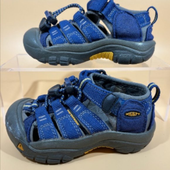 Keen Kids Newport H2 Sandals- Blue Depths/ Chartreuse